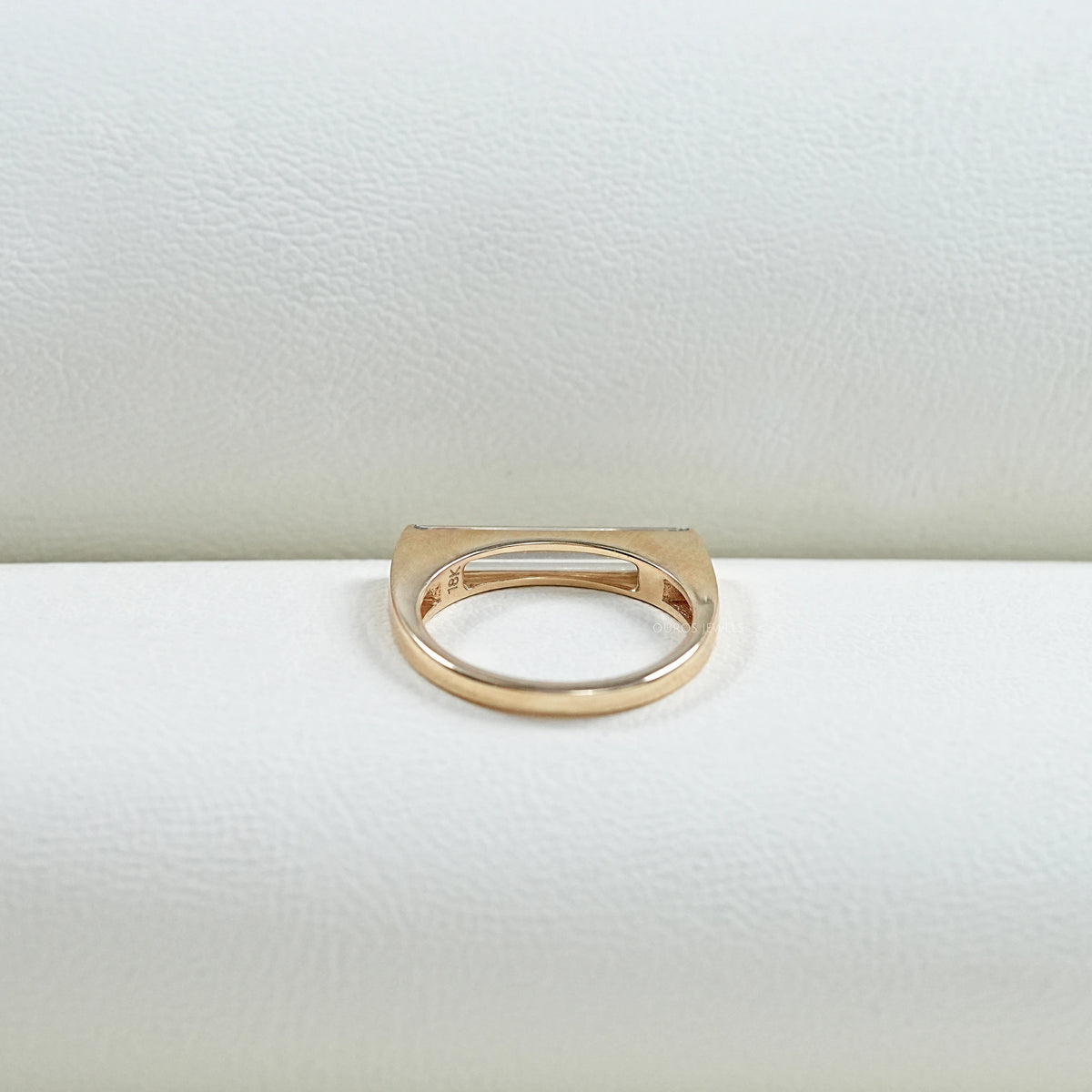 East West Baguette Lab Diamond Solitaire Ring Rings