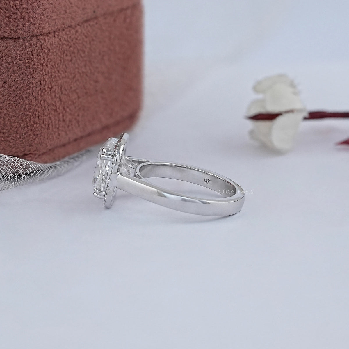 Cushion Lab Grown Diamond Halo Engagement Ring Rings