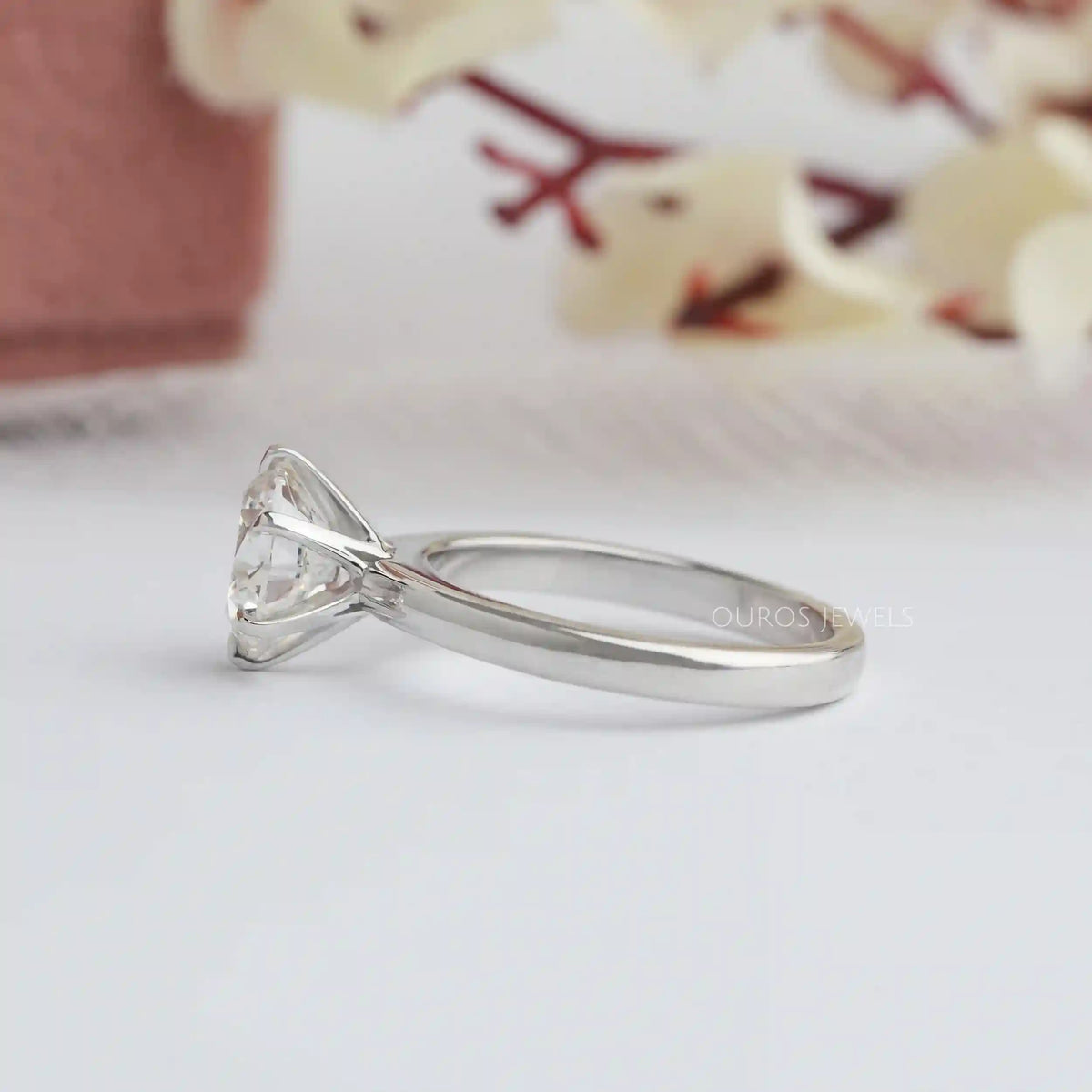 Six Prong Round Cut Solitaire Diamond Ring Rings