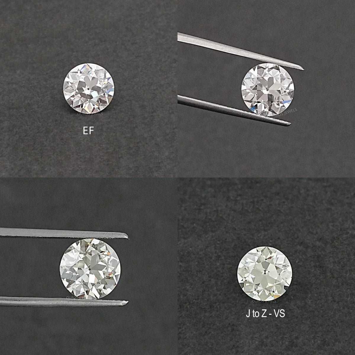 Flower Pattern Old European Round Cut Diamond Loose