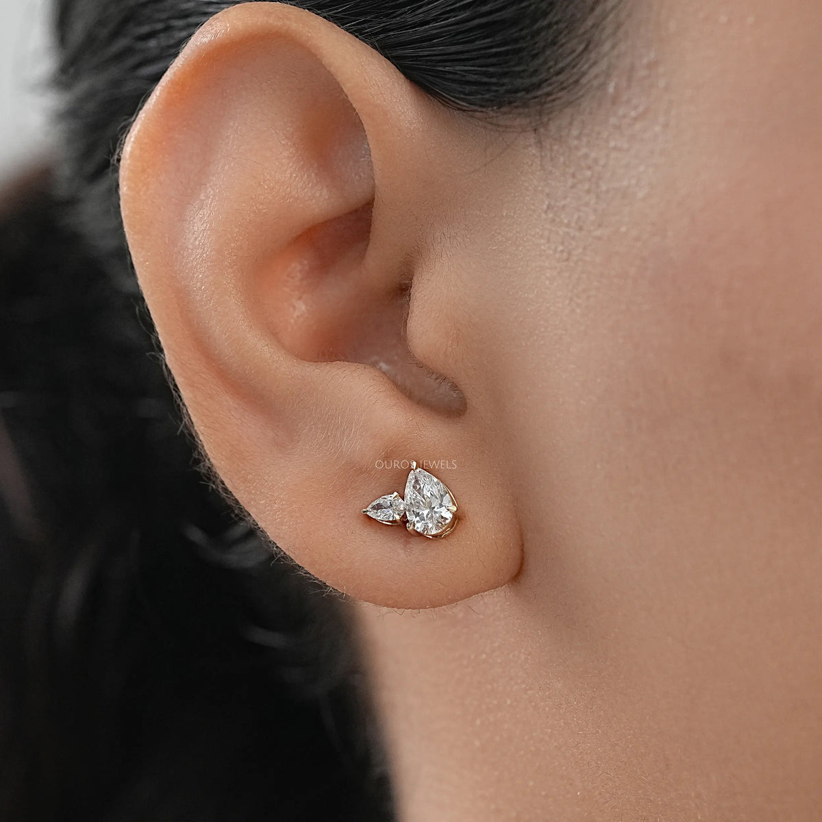 Toi Et Moi Pear Lab Diamond Stud Earrings Earrings