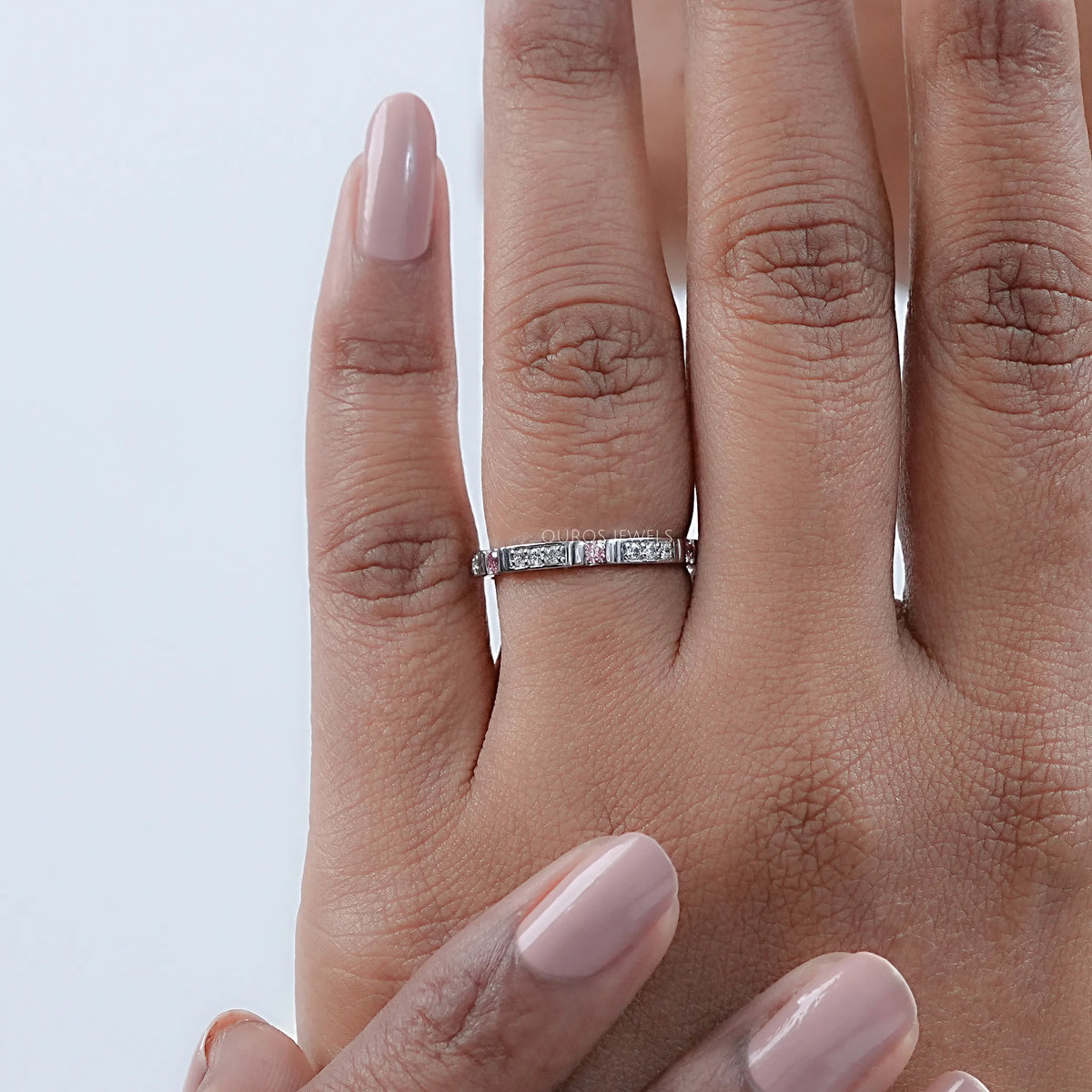 Round Cut Lab Diamond Stacking Band Rings