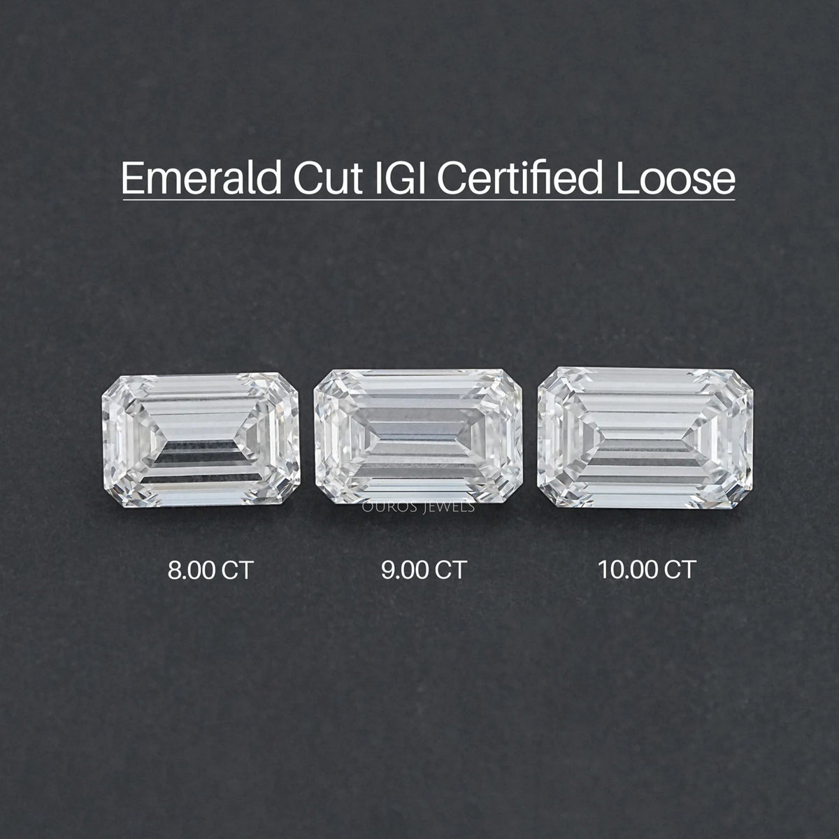 Certified Emerald Cut Lab Grown Diamond Loose
