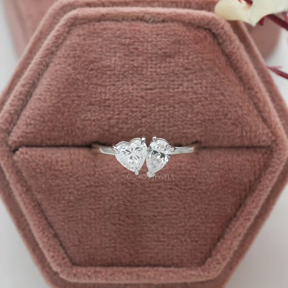 Heart And Pear Lab Diamond Toi Moi Engagement Ring Rings