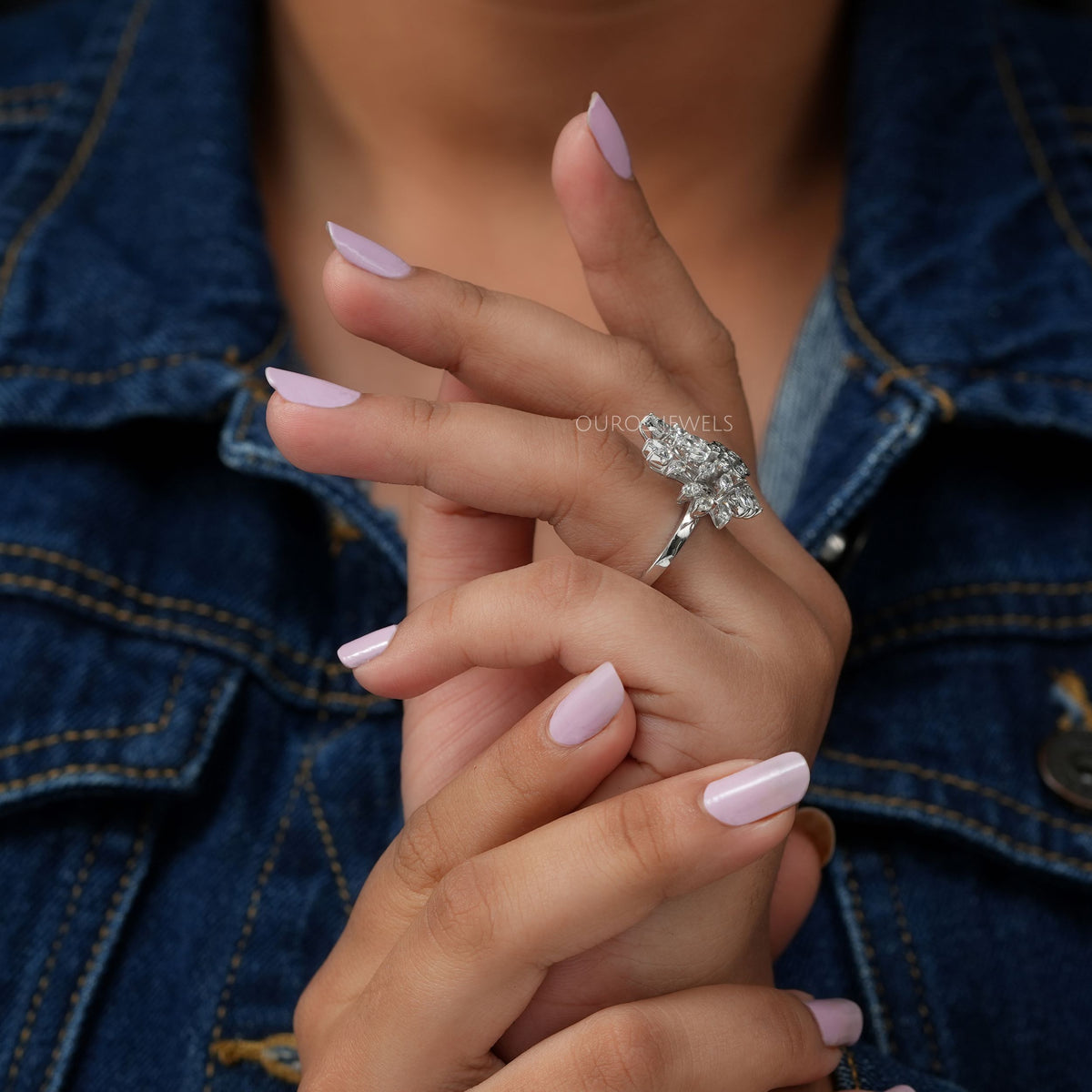 Cluster Lab Diamond Cocktail Ring Ring