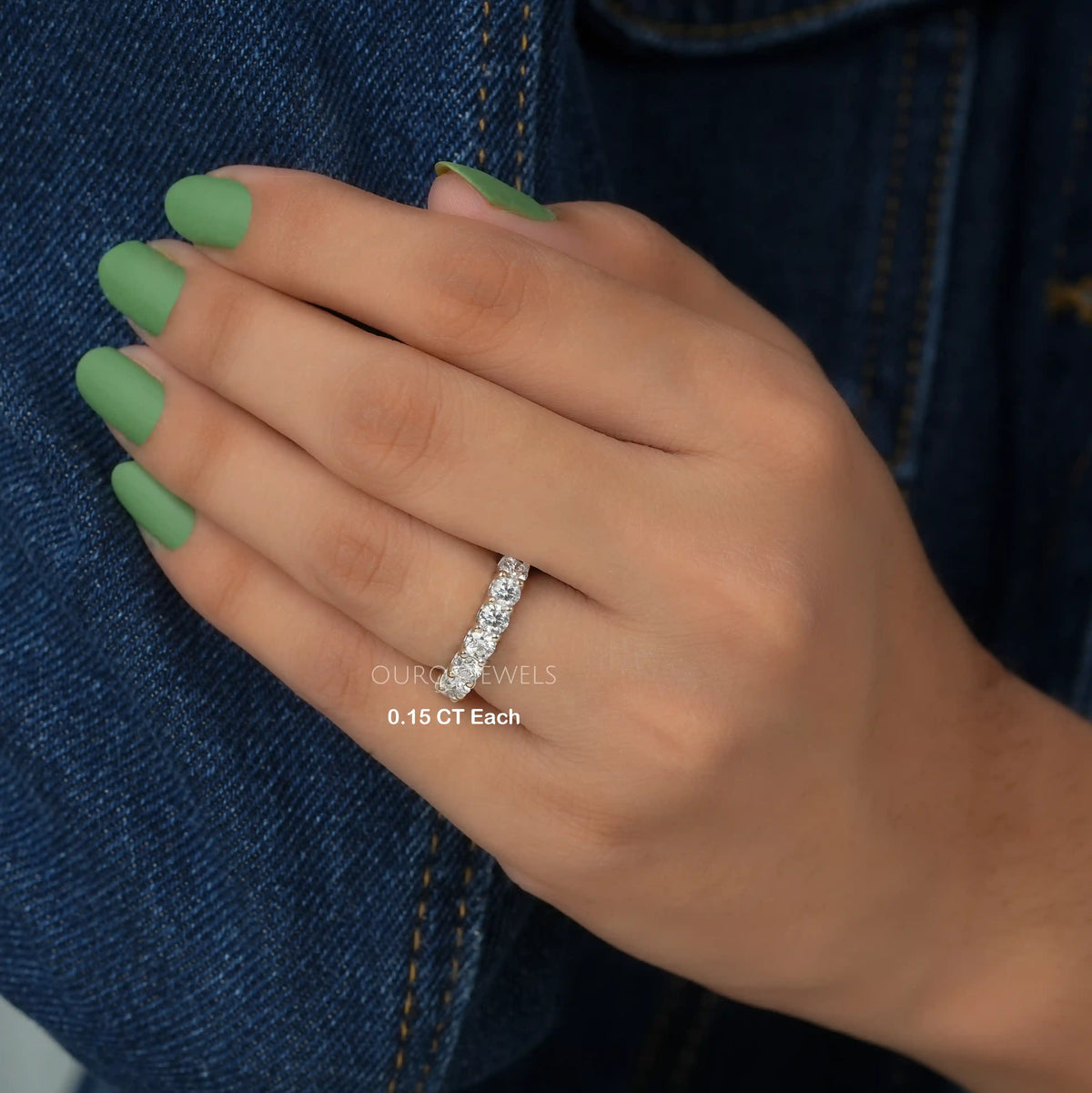 Brilliant Round Diamond Half Eternity Band