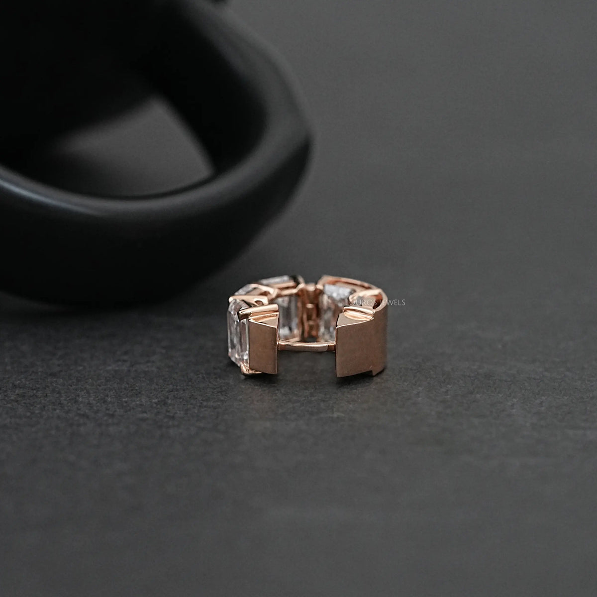 Emerald Lab Diamond Huggie Men's Earring Earring