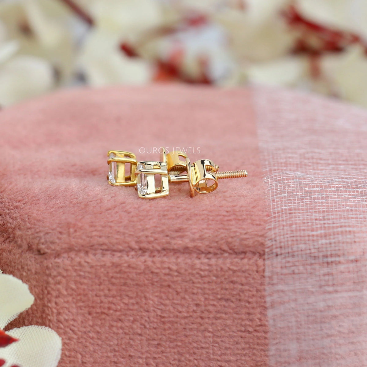 Kite Cut Lab Grown Diamond Stud Earrings