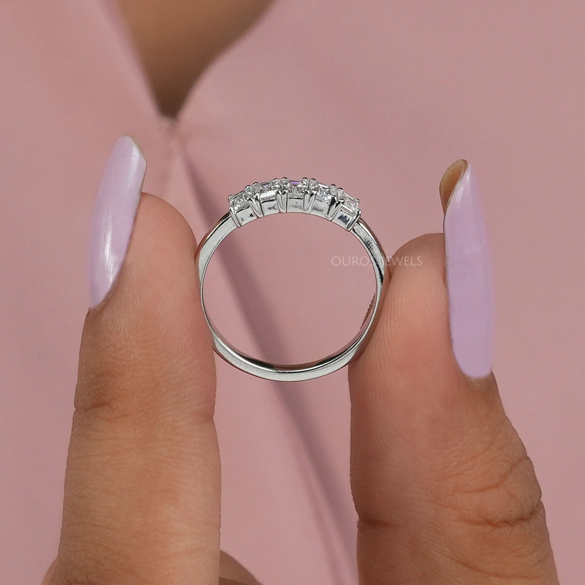 Five-Stone Emerald Wedding Ring
