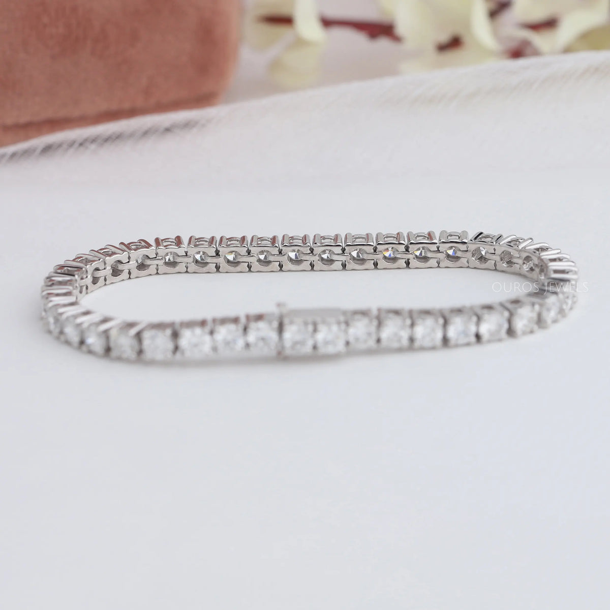 3.50 MM Round Cut Lab Diamond Tennis Bracelet