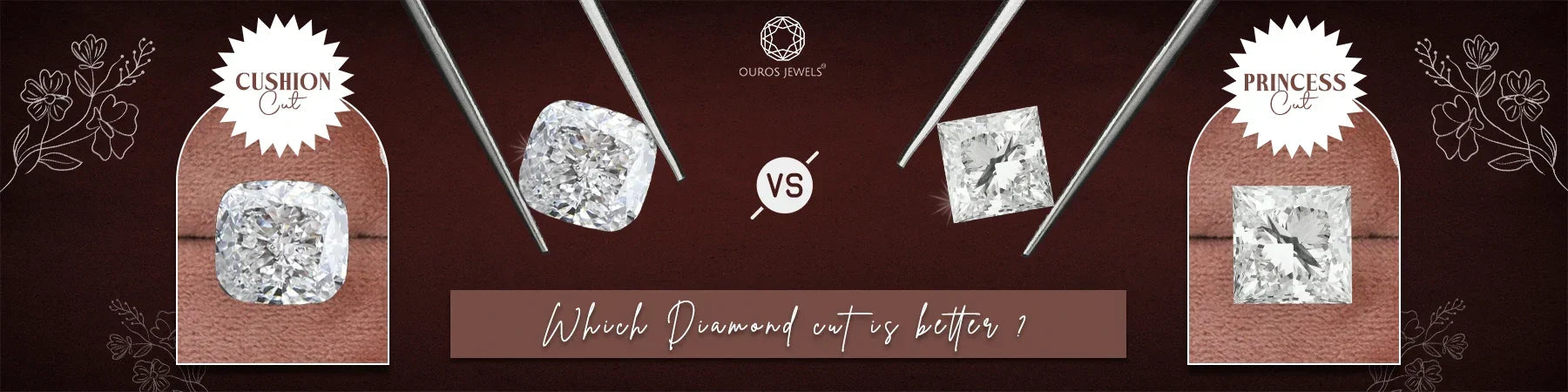 Cushion cut vs princess cut diamond shape comparison