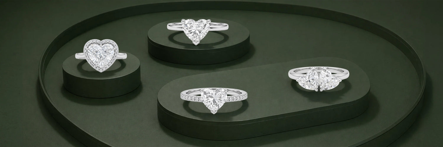 Heart Shaped Lab Grown Diamond Engagement Rings
