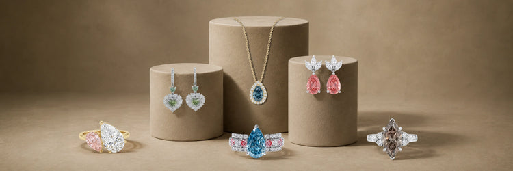 Colored Diamond Jewelry - Fancy Lab Grown Pink, Blue, Yellow & Rainbow Diamonds | Ouros Jewels
