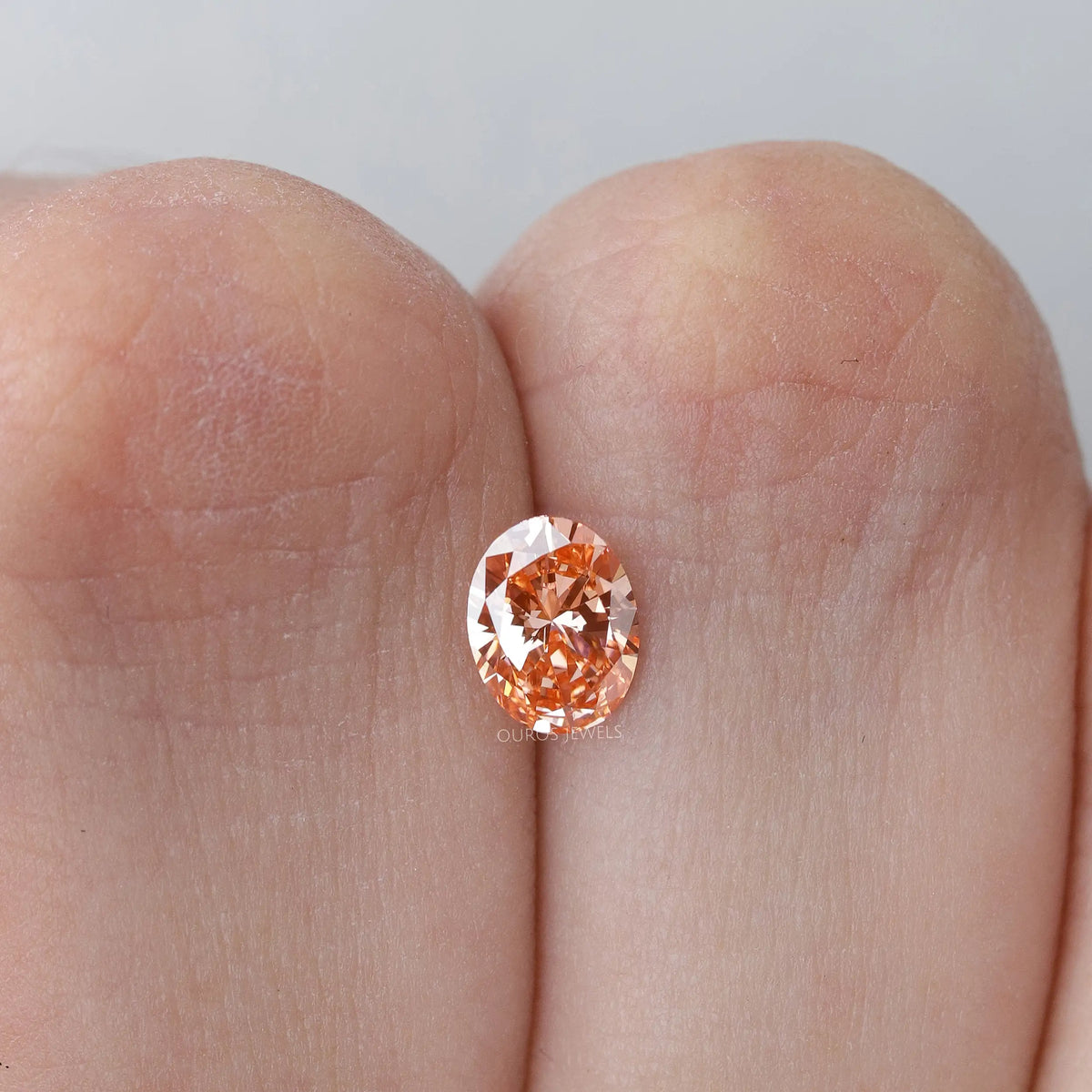 0.82 Carat Fancy Pink Vivid Oval Cut Lab Grown Diamond Loose