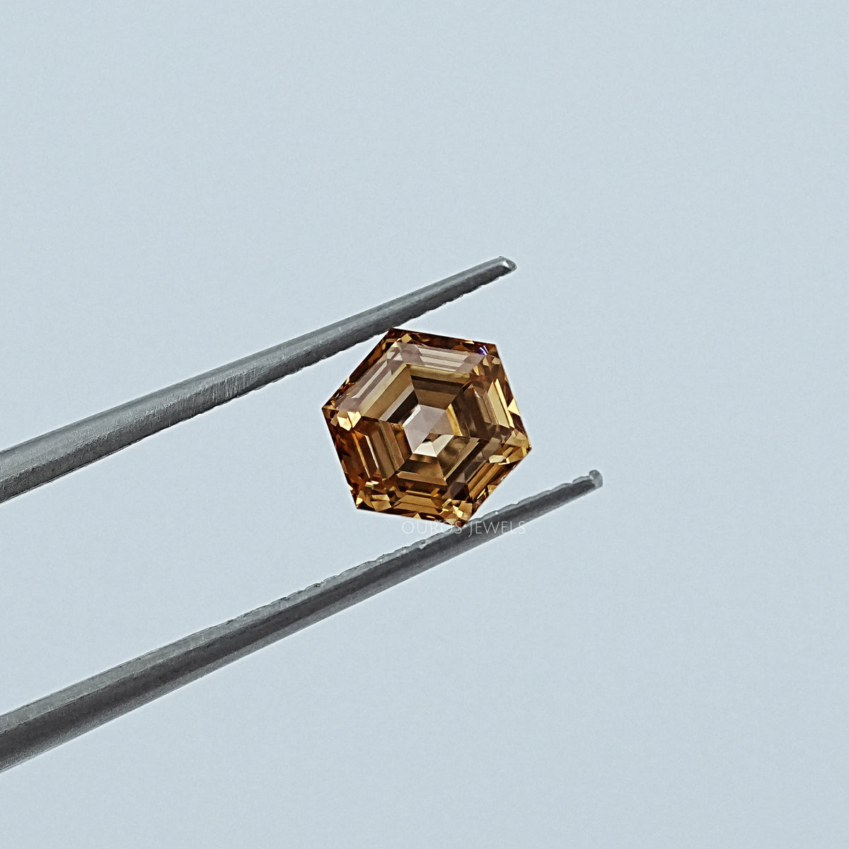 1.05 CT Champagne Hexagon Cut Loose Diamond Loose