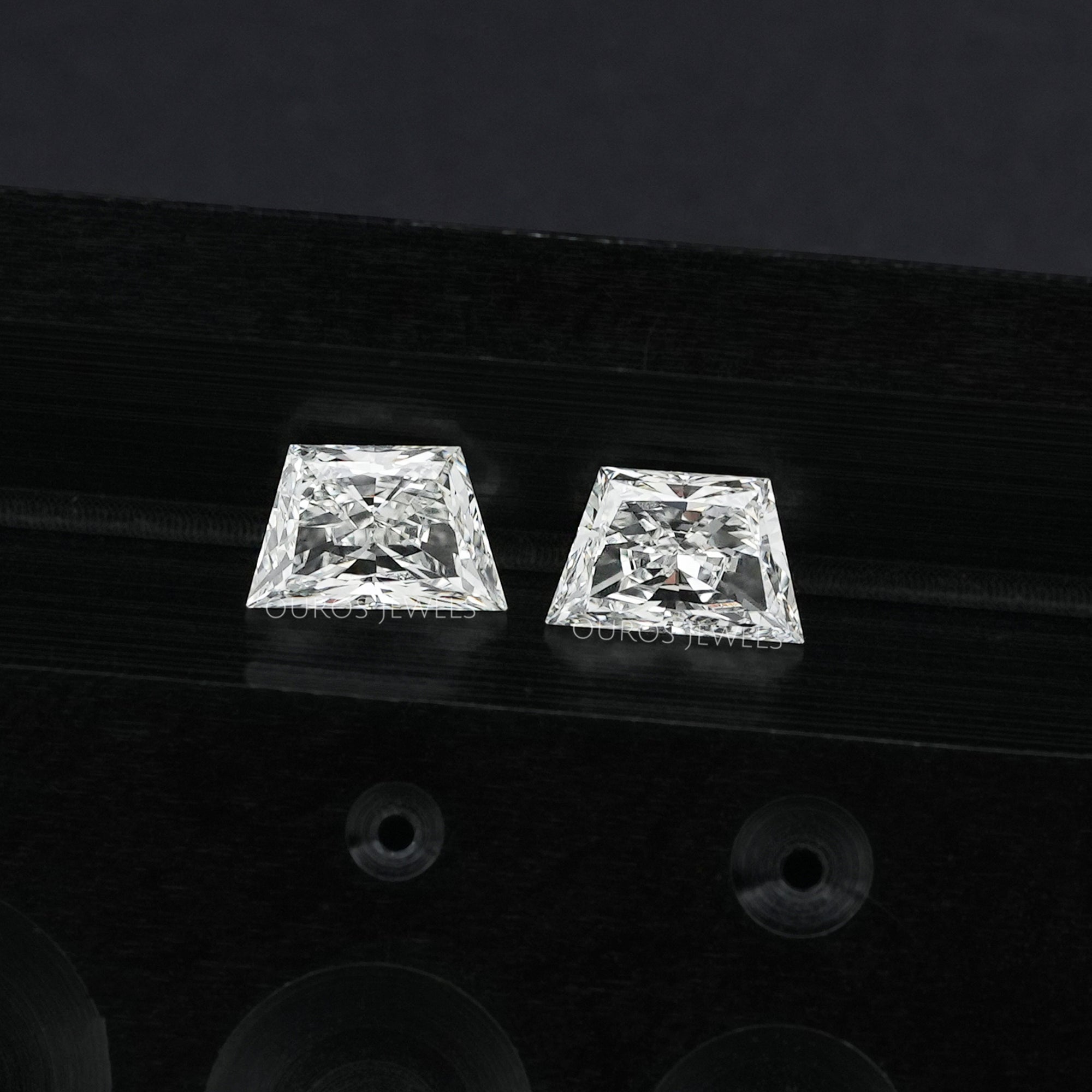 Trapezoid Brilliant Cut Matching Pair Diamond, 2.00 TCW Lab Grown Diamond, Lab Made Loose Diamond, CVD Diamond For Statement Jewelry Sample Items