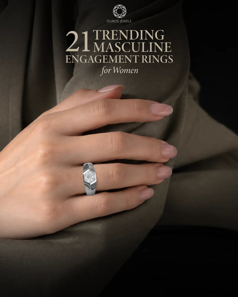 21 Trending Masculine Engagement Rings for Women