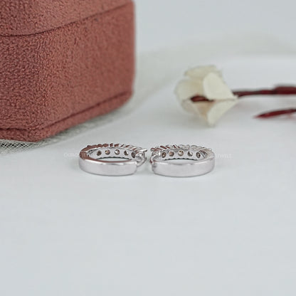 Round Lab Diamond Hoop Earrings Earrings