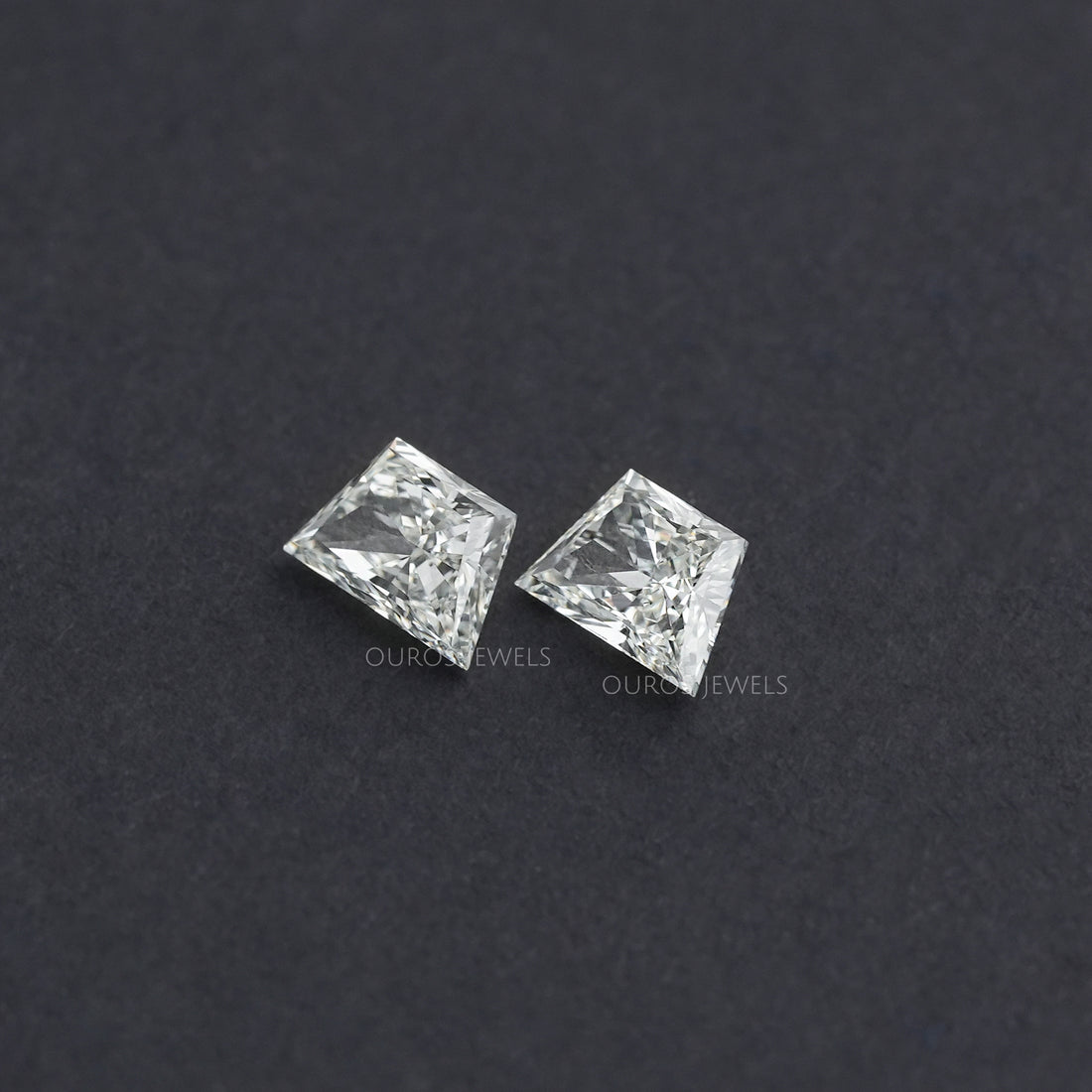 Trapezoid Brilliant Cut Matching Pair Diamond, 2.00 TCW Lab Grown Diamond, Lab Made Loose Diamond, CVD Diamond For Statement Jewelry Sample Items