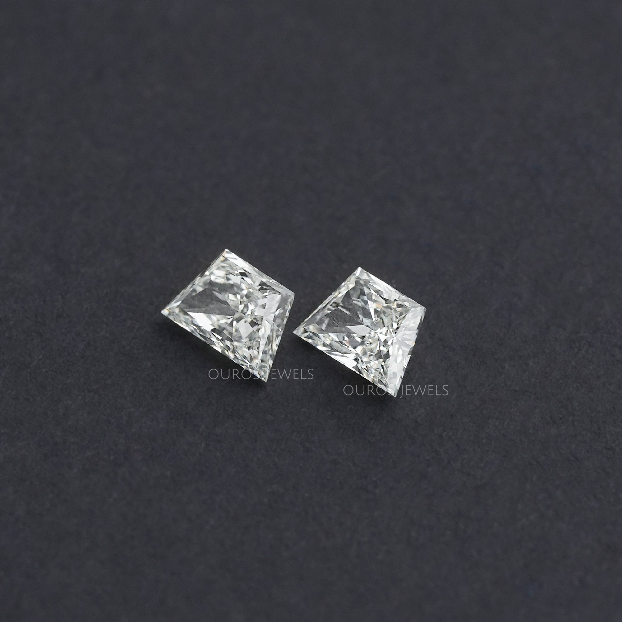 Trapezoid Brilliant Cut Matching Pair Diamond, 2.00 TCW Lab Grown Diamond, Lab Made Loose Diamond, CVD Diamond For Statement Jewelry Sample Items