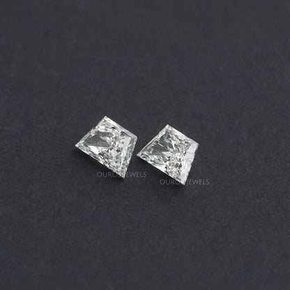 Trapezoid Brilliant Cut Matching Pair Diamond, 2.00 TCW Lab Grown Diamond, Lab Made Loose Diamond, CVD Diamond For Statement Jewelry Sample Items