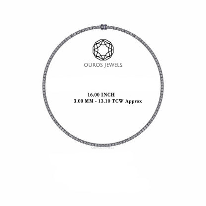 Stunning Round Cut Lab Diamond Tennis Necklace 3.00 MM Necklaces