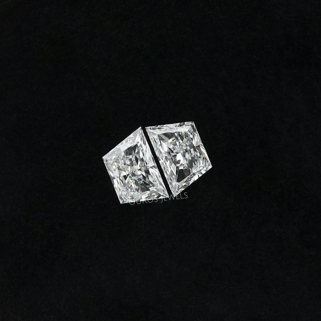 Trapezoid Brilliant Cut Matching Pair Diamond, 2.00 TCW Lab Grown Diamond, Lab Made Loose Diamond, CVD Diamond For Statement Jewelry Sample Items