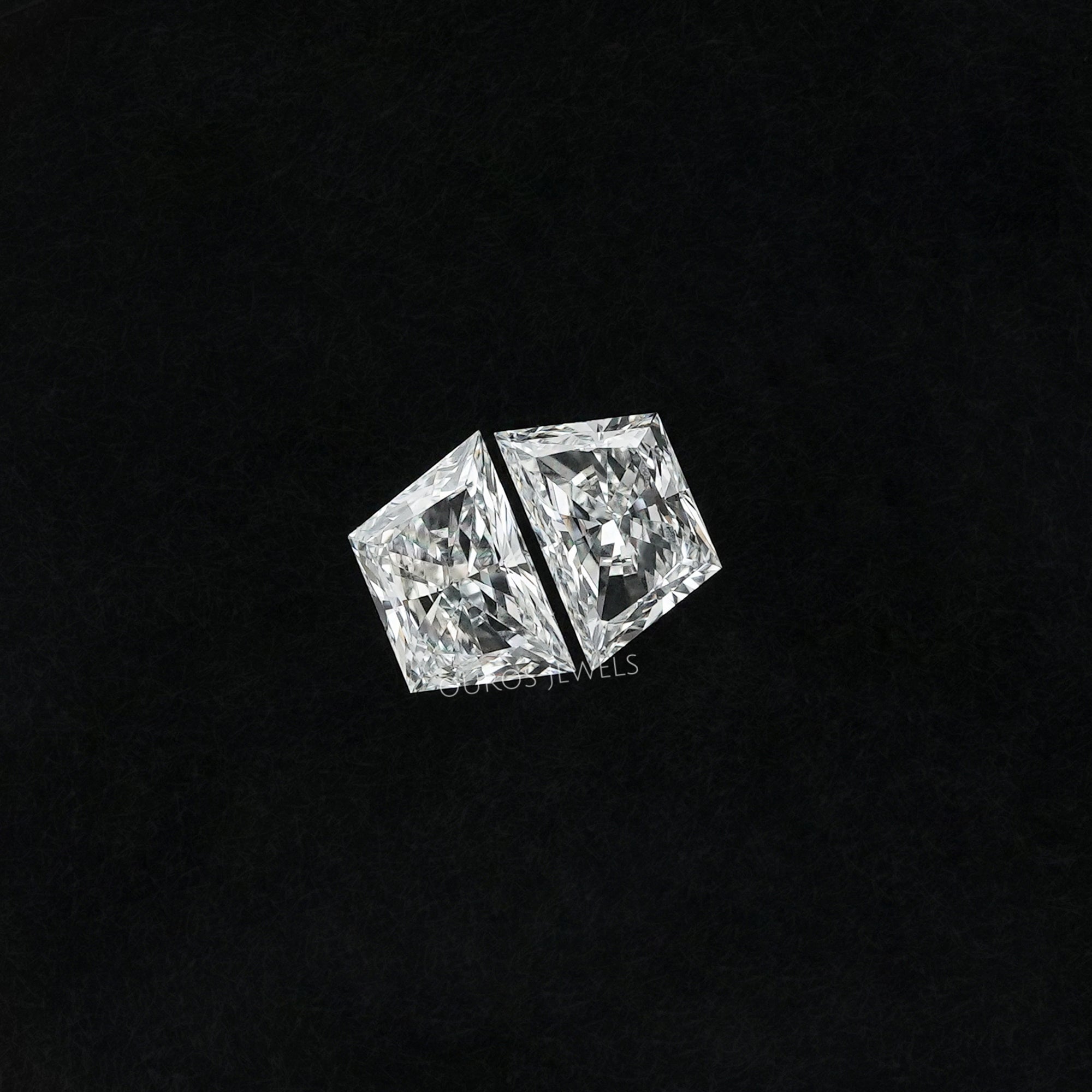 Trapezoid Brilliant Cut Matching Pair Diamond, 2.00 TCW Lab Grown Diamond, Lab Made Loose Diamond, CVD Diamond For Statement Jewelry Sample Items
