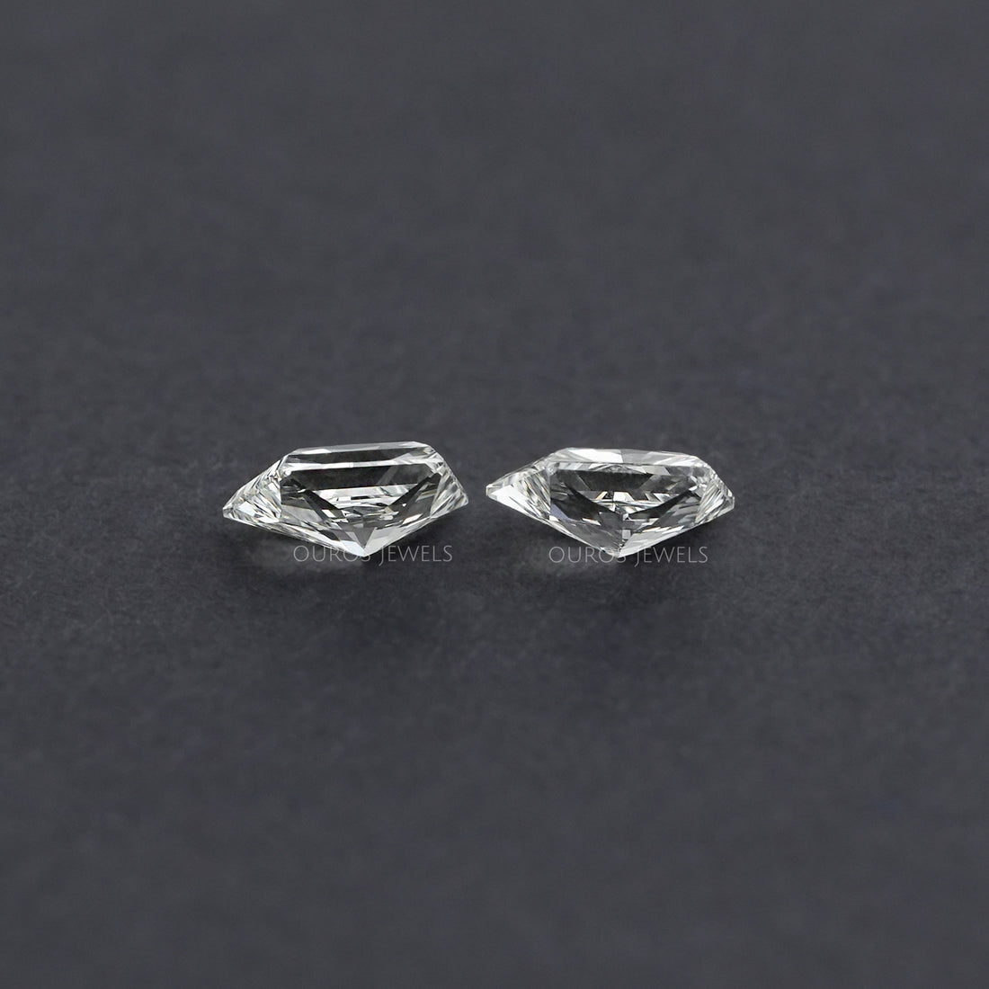 Trapezoid Brilliant Cut Matching Pair Diamond, 2.00 TCW Lab Grown Diamond, Lab Made Loose Diamond, CVD Diamond For Statement Jewelry Sample Items