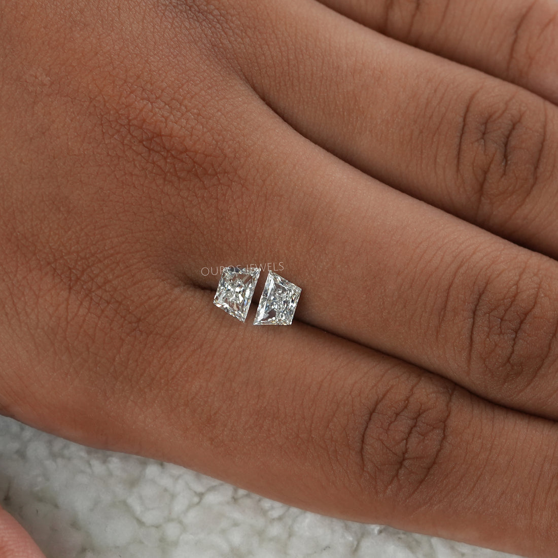 Trapezoid Brilliant Cut Matching Pair Diamond, 2.00 TCW Lab Grown Diamond, Lab Made Loose Diamond, CVD Diamond For Statement Jewelry Sample Items