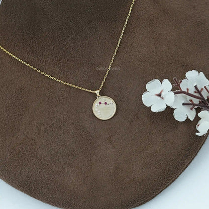 Aquarius Zodiac Ruby Gemstone Pendant