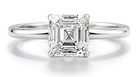 Asscher Solitaire Ring