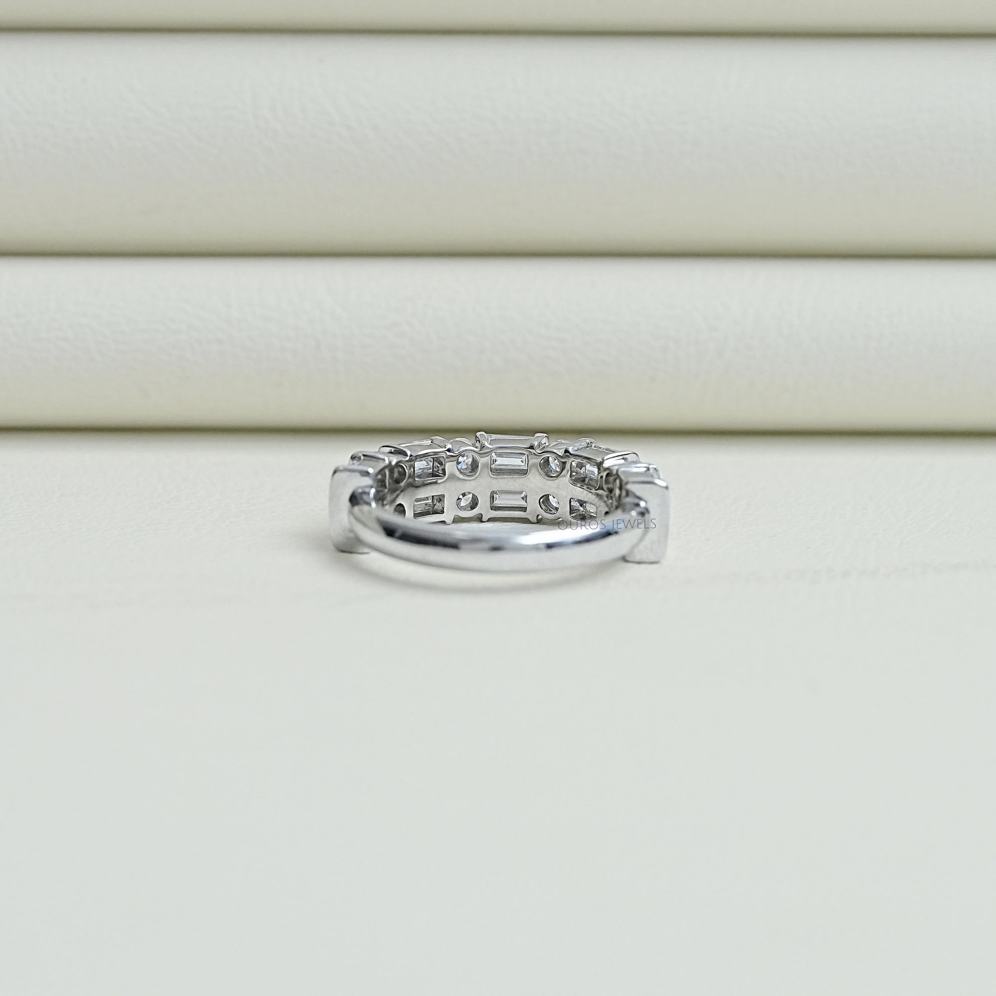 Bar Set Multi Diamond Wedding Band Rings