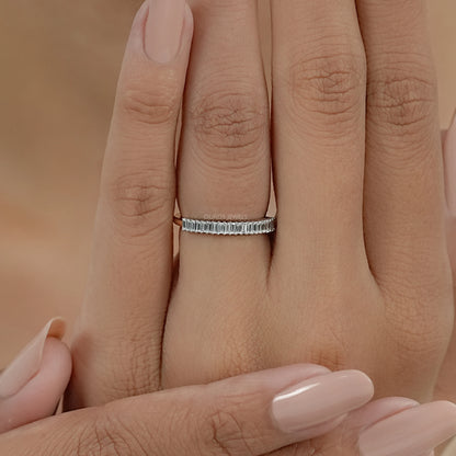 Baguette Cut Diamond Wedding Band Ring