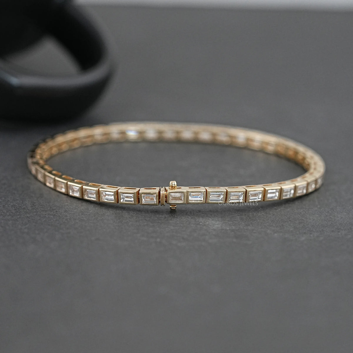Straight Baguette Cut Channel Set Tennis Bracelet Bracelet