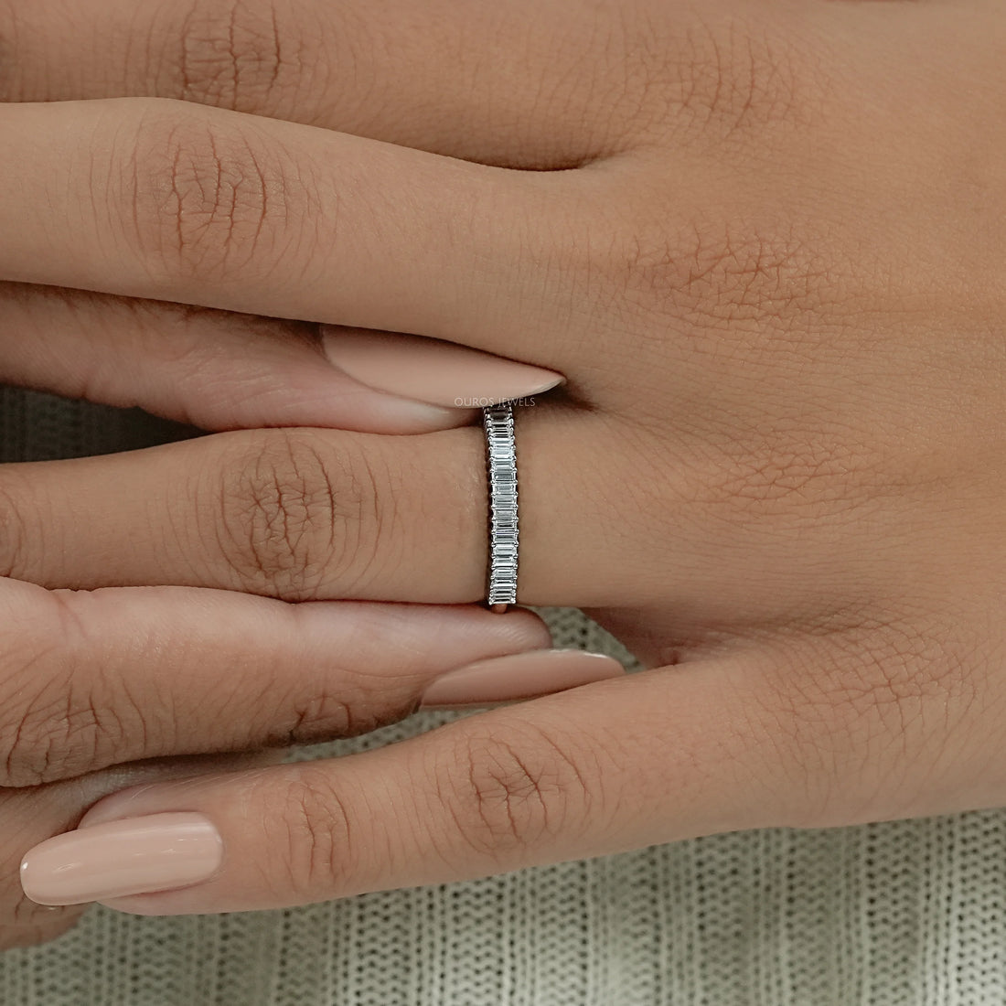 Baguette Cut Diamond Wedding Band Ring