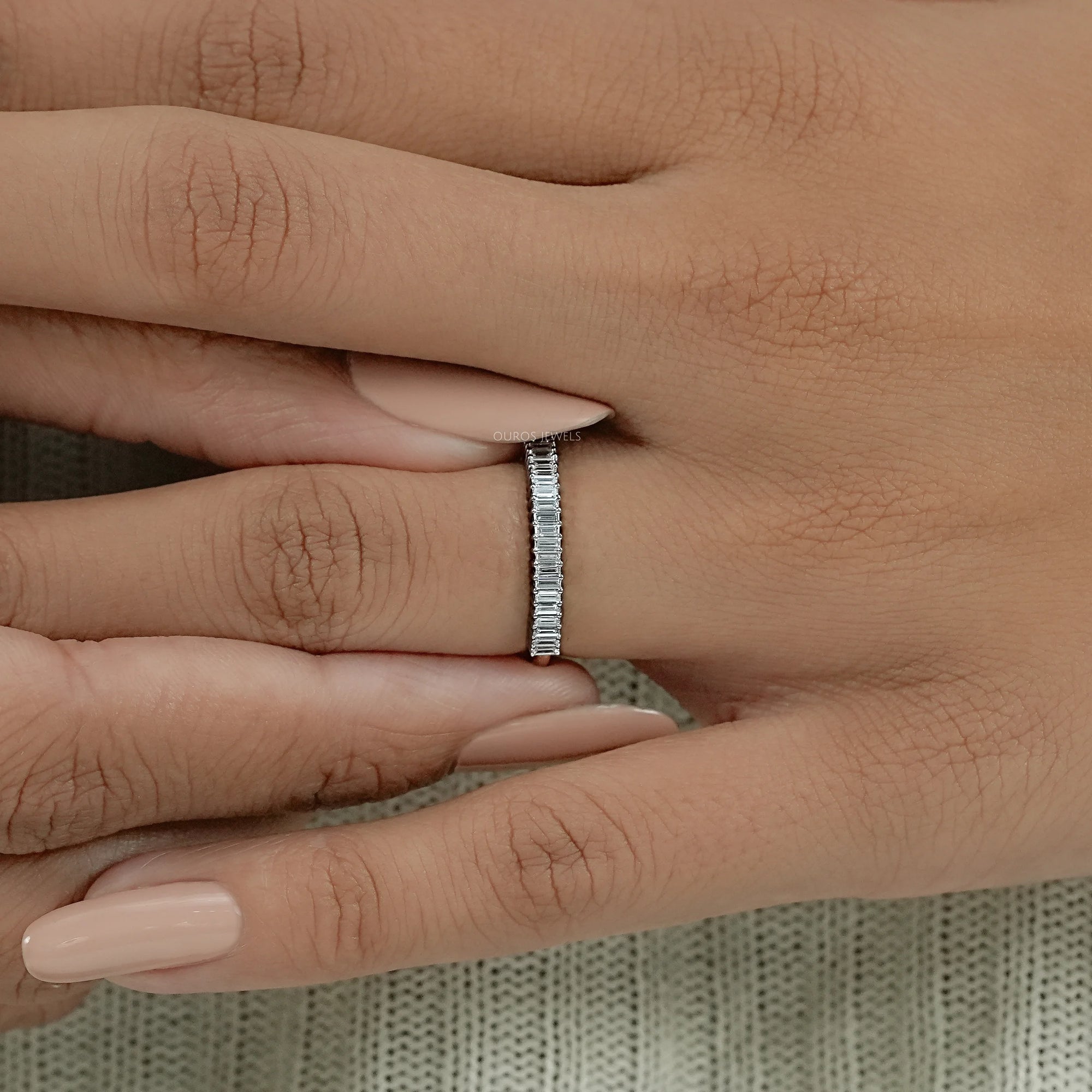 Baguette Cut Diamond Wedding Band Ring