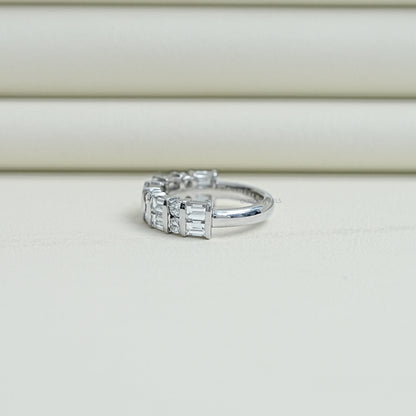 Bar Set Multi Diamond Wedding Band Rings