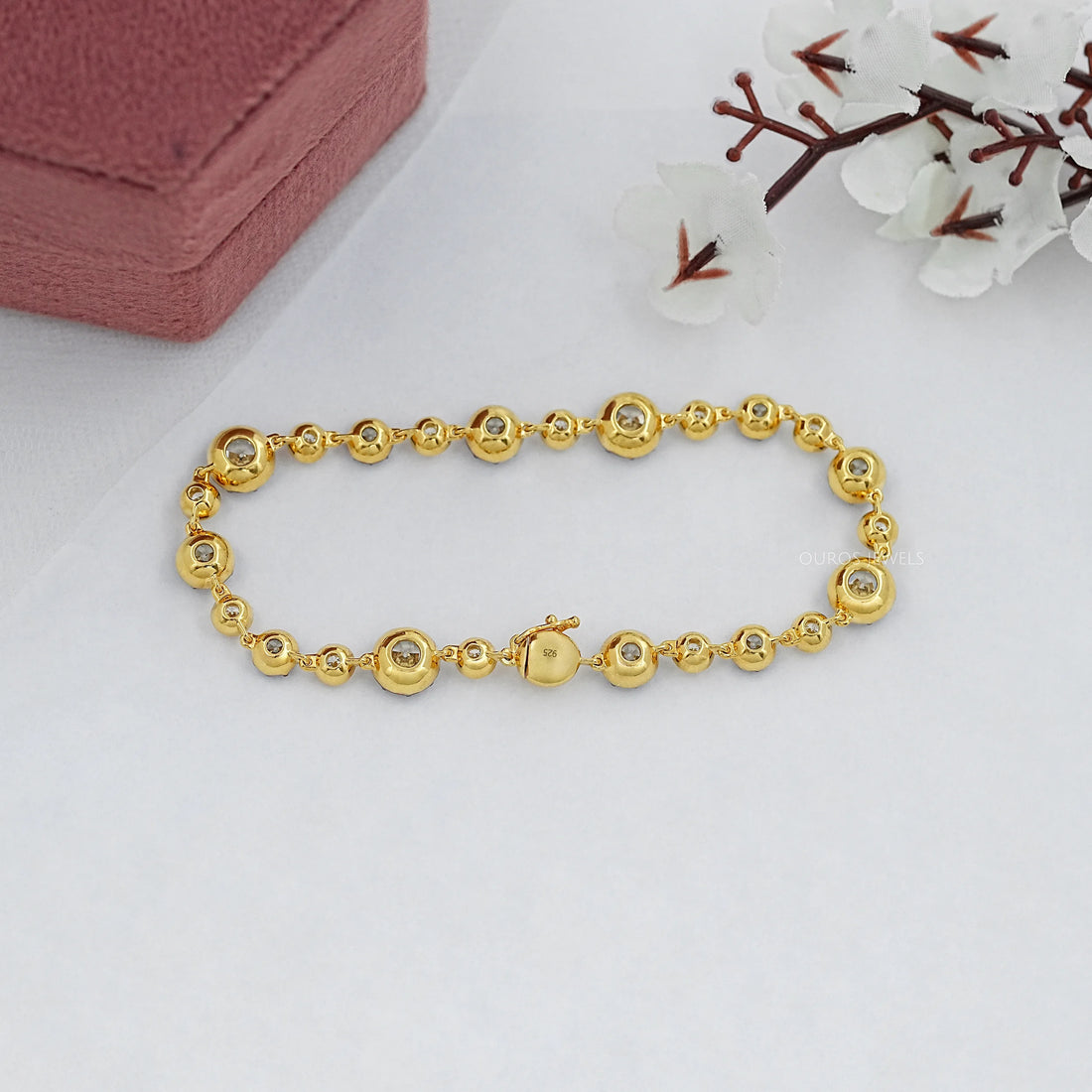 OEC Round Lab Diamond Black Coated Bracelet Bracelet