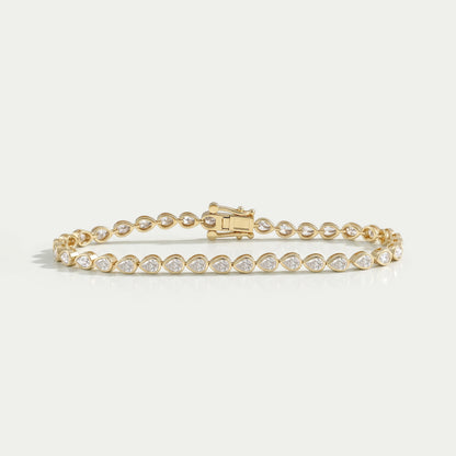 Pear Diamond Tennis Bracelet - East West Set Bracelet