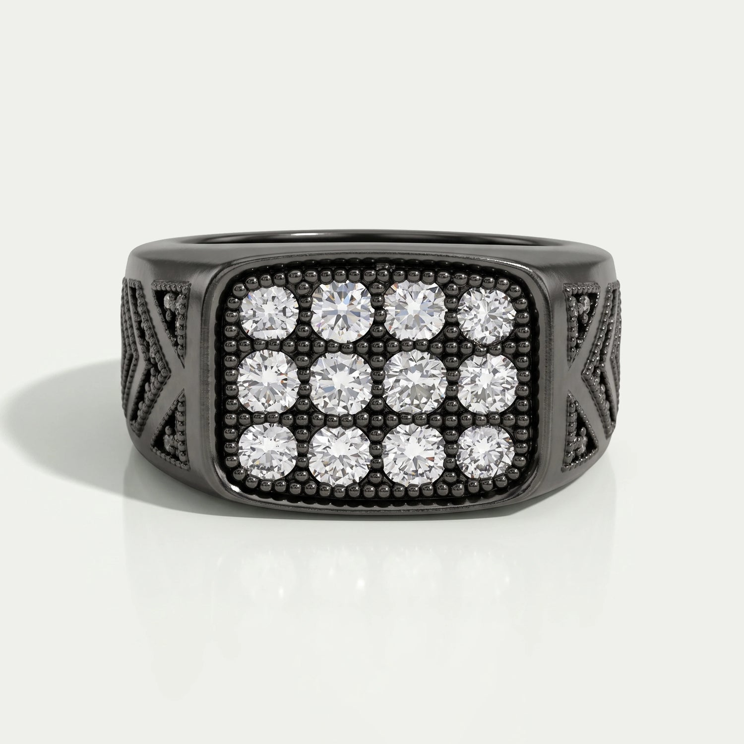 Black Gold Men's Lab Grown Diamond Ring