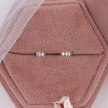 Round Diamond Open Cuff Wedding Ring Ring