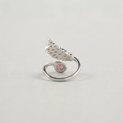 Marquise & Pear Cut Leaves Bypass Ring