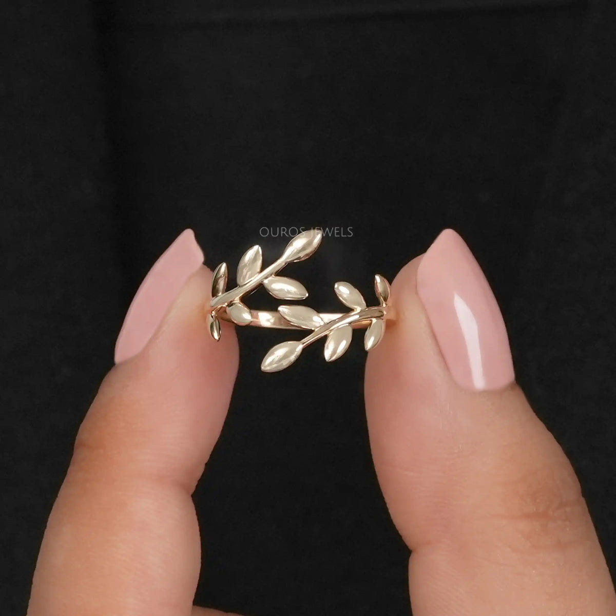 Yellow Gold Leaf Bypass Ring Rings