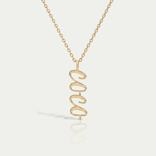 COCO Customized Letter Yellow Gold Pendant