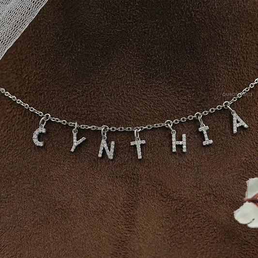CYNTHIA Letter Round Lab Customize Necklace Necklaces