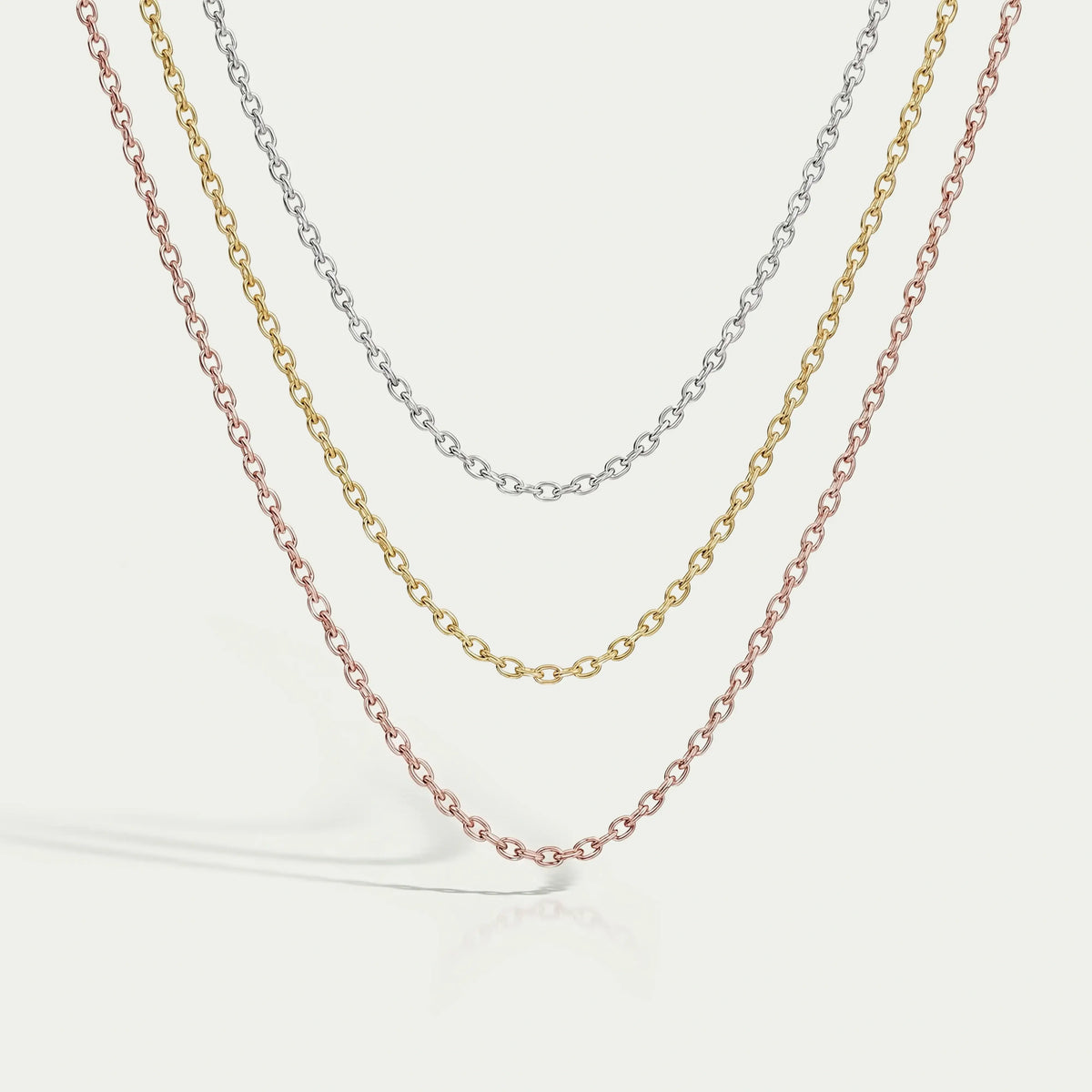 Dainty Flat Cable Chain Necklaces