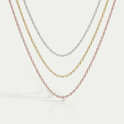 Dainty Flat Cable Chain Necklaces