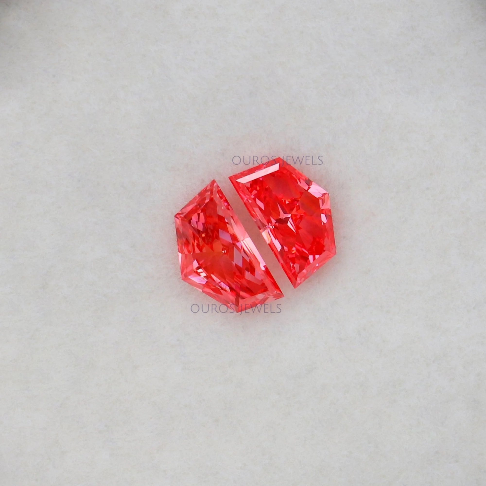 Fancy Pink Cadillac Cut Lab Diamond Pair Loose Loose