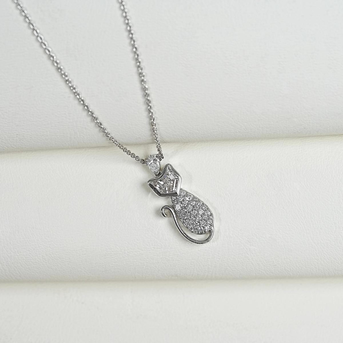 Cat Cut Lab Grown Diamond Pendant Necklaces